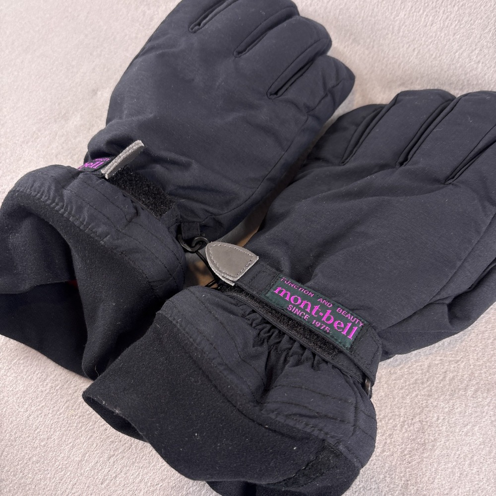 Mont Bell Waterproof Winter Gloves Unisex Small Removable Fleece Lined Black